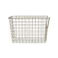 thumbnail image 3 of Spectrum Diversified Scoop Steel Wire Stackable Storage Basket for Kitchen, Pantry, Closet and Garage, Small, Satin Nickel, 3 of 7