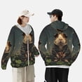 thumbnail image 4 of Fotbe Lotus Leaf Starry Sky Guinea Pig Chaqueta con Protección Solar UPF 50+ para Hombre y Mujer, Camisa con Capucha y Bolsillos-Large, 4 of 7