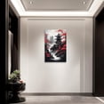 thumbnail image 3 of ZHONGYUTONG Japanese Canvas Wall Art Red and Black Cherry Trees Pagoda Painting Japanese Landscape Poster Prints Japan Themed Artwork Wall Decor (12.00" x 18.00"), 3 of 5