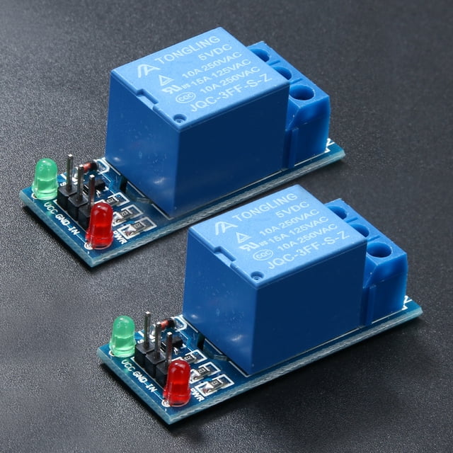Módulo de interruptor de relé 1 canal DC 5V para Raspberry Pi ARM AVR 2 piezas