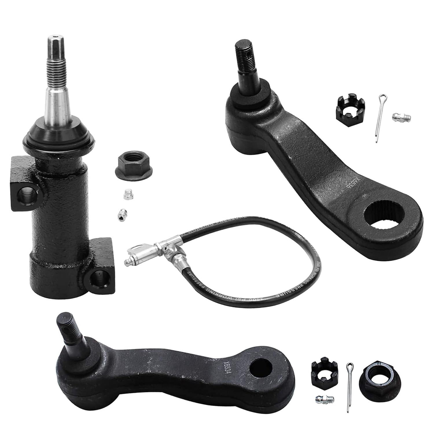 Detroit Axle - Front Upper Control Arms Lower Ball Joints Kit Replacement for Escalade ESV EXT Avalanche Suburban Silverado Tahoe Sierra 1500