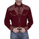 thumbnail image 1 of Camisa occidental para hombre con estampado floral, manga larga, botones, diseño moderno, estilo occidental, talla extra grande, 1 of 6