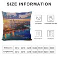 thumbnail image 5 of JEUXUS American City Miami Cushion Covers City in Pillow Cover Case Gift for Traveler Friends Pillows Nursery Decor Modern Linen Sofa Pillow Cover for Sofa Chair Car, 5 of 5