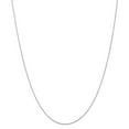 thumbnail image 1 of 14K White Gold necklace Spiga (Wheat) chain Pendant Round Diamond-cut 14 in 0.8 mm, 1 of 5