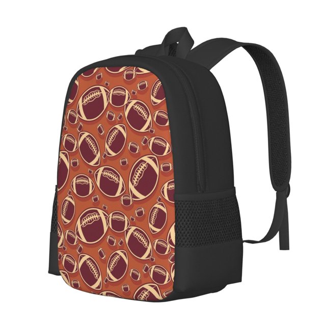 Fotbe American Football1 Pattern Student Backpack –School backpack Large Capacity Durable and Ergonomic Backpack with Laptop Compartment and Multiple Pockets