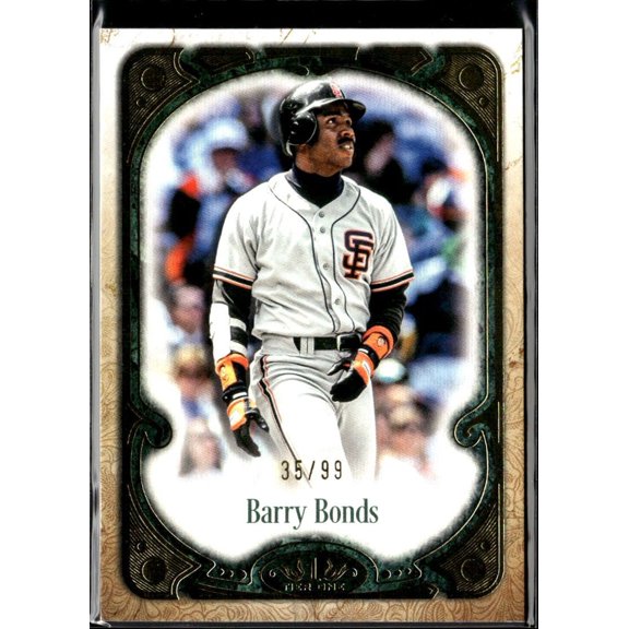 2026 Topps Tier One Barry Bonds #4 Green 35/99 San Francisco Giants Baseball Card San Francisco Giants MLB Baseball Trading Card