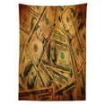 thumbnail image 3 of Ambesonne Money Tablecloth Rectangular Table Cover, Fiver Sawbuck and C-Note, 60"x90", Pale Green Brown, 3 of 4