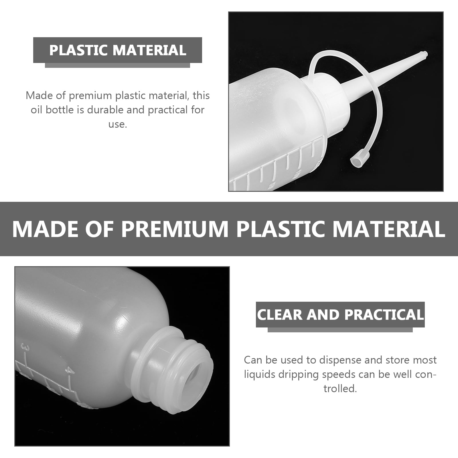 Buy Pack of Two Premium Quality Plastic Empty Squeeze Bottle with Nozzle  for Loading and Dispensing Oil, Fluids, Liquids Online at desertcartEcuador