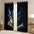 thumbnail image 2 of Homewish Fantasy Theme Curtains Pack of 2 (42x84 Each),Cartoon Dragon Curtains Blackout,Black Blue Bedroom Curtains For Teens,Ultra Soft Home Decor, 2 of 6