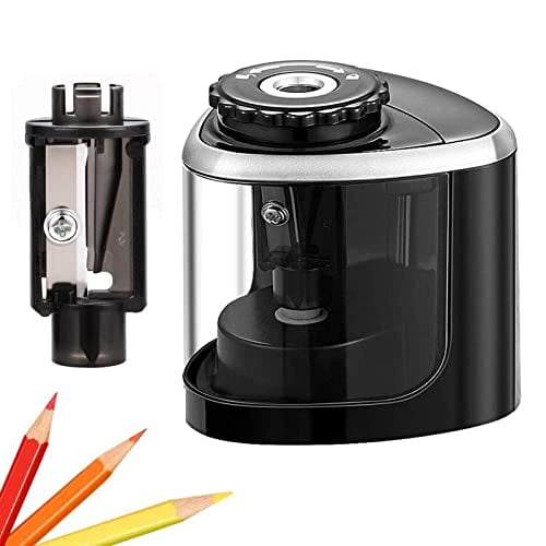 Pencil Sharpener Electric Pencil Sharpener,Blade to Quick Sharpen,Suitable for No.2/Office/Home (Black)