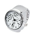 thumbnail image 4 of 2 relojes de cuarzo para llevar en los dedos, relojes creativos con forma de anillo, mini accesorios para mostrar la hora para mujeres y hombres (blanco), 4 of 5