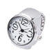 thumbnail image 4 of 2 relojes de cuarzo para llevar en los dedos, relojes creativos con forma de anillo, mini accesorios para mostrar la hora para mujeres y hombres (blanco), 4 of 5