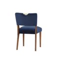 thumbnail image 4 of Pemberly Row Navy Blue Velvet Dining Chair with Gold Handle - Set of 2, 4 of 9