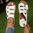 thumbnail image 4 of MKLEKYY Sandalias Casuales de Playa para Mujer, Estilo Hada, Suela Suave, Con Botones y Hebilla Bidireccional, 4 of 4