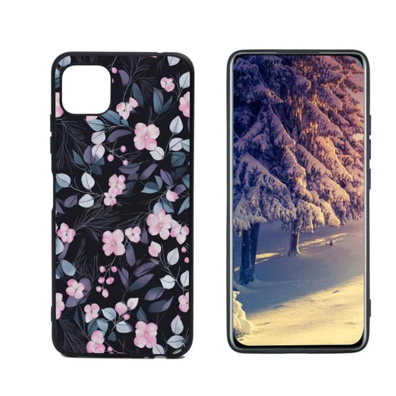 Compatible with Boost Mobile Celero 5G Phone Case, Pink-Flowers-1 Case Men Women, Flexible Silicone Shockproof Case for Boost Mobile Celero 5G
