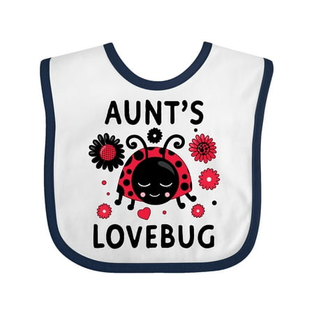 

Inktastic Valentine s Day Aunt s Lovebug Gift Baby Boy or Baby Girl Bib