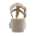 thumbnail image 4 of Journee Womens Bianca Wedge Heel Buckle Sandals, 4 of 11