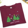 thumbnail image 2 of Merry Catmas Sweatshirt: Embroidered Black Cat Christmas Crewneck, Cat Lover Gift, 2 of 4