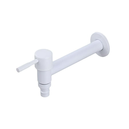 

Guardung Wall Mounted Single Cold Sink Outdoor Bibcocks Faucets Plastic Water Taps Bathroom Washing Machine Sinks Mops Pool White/Lengthen