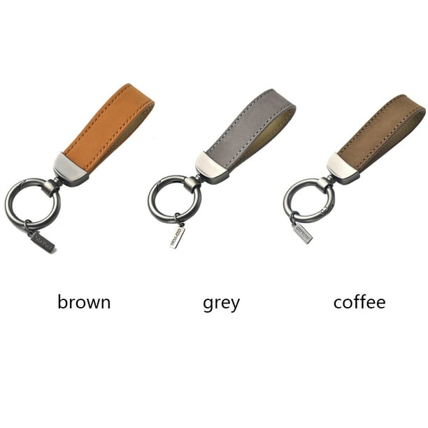 Luxury Leather Lanyard Keychain Car Key Ring Holder Wear-resistant