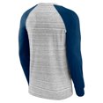thumbnail image 3 of Men's Fanatics Heather Gray/Navy Chicago Bears Fair Shake Raglan Long Sleeve T-Shirt, 3 of 3