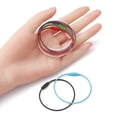 thumbnail image 6 of Spray Painted 201 Stainless Steel Wire Cable Keychains Key Rings for Outdoor Hanging Luggage Tags Keys and ID Tag Keepers Mixed Color Inner Diameter: 4.5x4.8cm 10pc, 6 of 6