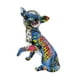 thumbnail image 2 of Graffiti escultura de perros chihuahua cachorro adorno recuerdos regalos obras de arte estatua de perro figura animal para sala de estar de dormitorio Estilo C, 2 of 9