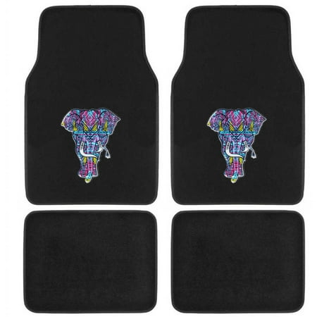 Bdk Psychedelic Elephant Design Carpet Floor Mats For Car Suv 4