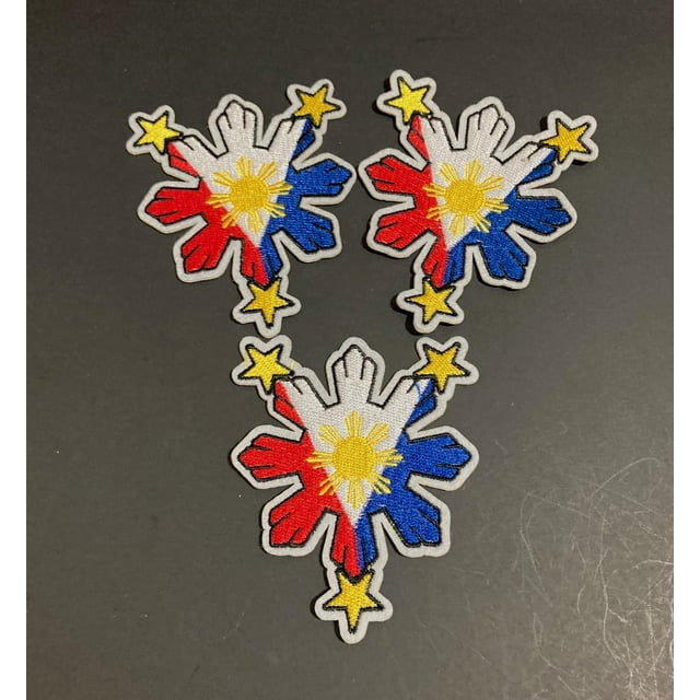Parche de tela con apliques de tela PRK 14 banderas de Filipinas, termoadhesivo (3)