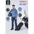 thumbnail image 6 of WICKED STOCK Motorcycle Jacket Men-Jeans Jacket motorcycle-Trucker Jacket for Men-Denim Casual Rugged Wear Riding Jacket, 6 of 6