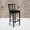 Black Vinyl Seat/Black Metal Frame, variant on Emma + Oliver 2 Pack Black Window Back Metal Restaurant Barstool - Black Vinyl Seat