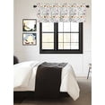 thumbnail image 3 of Kitchen Valances for Window, Country Chrysanthemum Floral Light Filtering Rod Pocket Valance Curtain, Spring Wildflower Herb Short Curtains Window Topper for Bedroom Bathroom Living Room 60x18in, 3 of 9