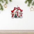 thumbnail image 2 of Wooden Glossy Triple Snowman With Bow Hanger, 2 of 3