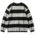 thumbnail image 6 of Men's Fall Winter Crewneck Striped Knit Pullover Sweater, Loose Fit Color Block Knit Long Sleeve Casual Top for Daily Wear , M, 6 of 6