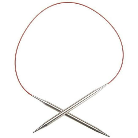 UPC: 0812208027419 | Red Lace Stainless Steel Circular Knitting Needles 24 -Size 7/4.5mm