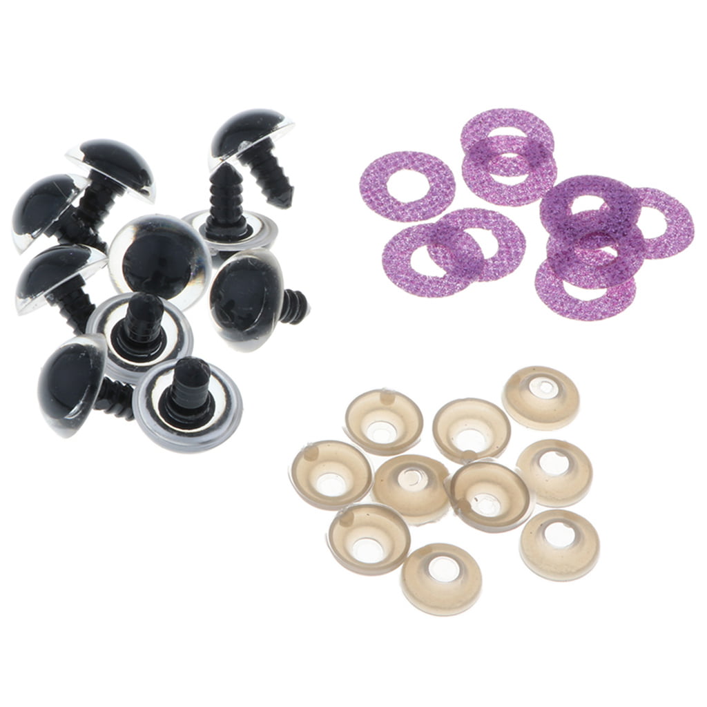 10pcs 16mm/18mm/20mm/24mm Shinning Plastic Safety Eyes for Teddy Bear Soft Toy 