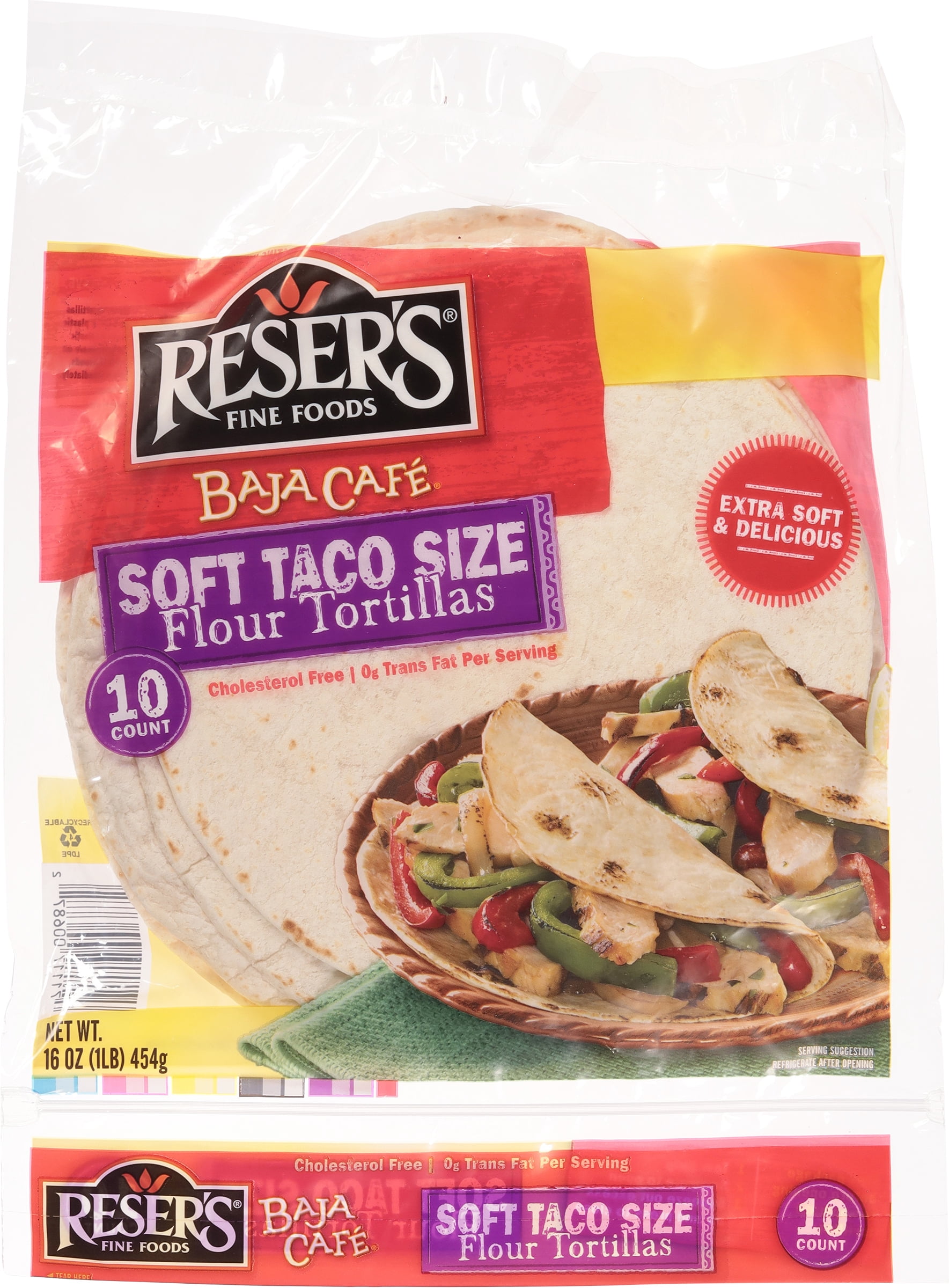 Resers's Baja Cafe Taco Flour Tortillas 8", 16 oz, 10 Count