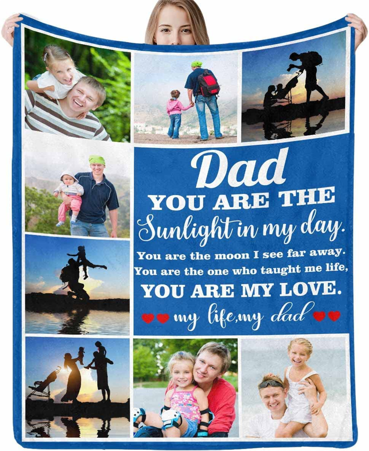 Custom Photo Blankets with Your Pictures Personalized Throw Blanket for