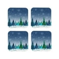 thumbnail image 2 of Balery 4 Pcs Christmas Treesleather Coasters Set, Drink Table Cup Coasters For Living Room Kitchen Coffee Decor, 2 of 9