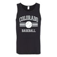 thumbnail image 2 of Wild Bobby City of Colorado Baseball Fantasy Fan Sports Men's Tank Top, Black, Small, 2 of 6