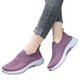 thumbnail image 3 of kamemir Slip On Shoes Women Wide Width Mary Jane Shoes Women's Casual Walking Runing Sneakers Flat Shoes(Purple,7.5), 3 of 6