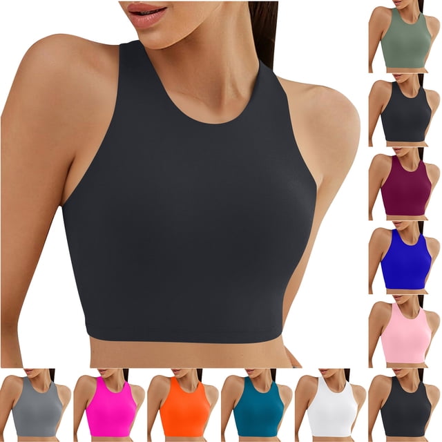 Sentmoon Bikini Tops Curvy Bathing Suits Tummy Control Push Up Solid Color Oversized Spaghetti Strap Backless Swim Suit Summer Beach Essentials for Women for Large Bust and Support