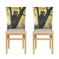 thumbnail image 2 of WOBOGO Black Cat on Branch Dining Room Chair Covers 6 Pieces Super Fit Elastic Fiber Removable Washable Protective Cover, 2 of 6