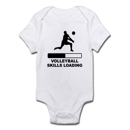 

CafePress - Volleyball Skills Loading Body Suit - Baby Light Bodysuit