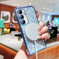 thumbnail image 3 of for Samsung Galaxy S23 FE 5G Case Magnetic Compatible with MagSafe Cute Leopard Bling Glitter Women Phone Case Luxury Plating Clear Camera Cover Shockproof Soft Bumper for S23 FE 6.4 " (Sierra Blue), 3 of 11