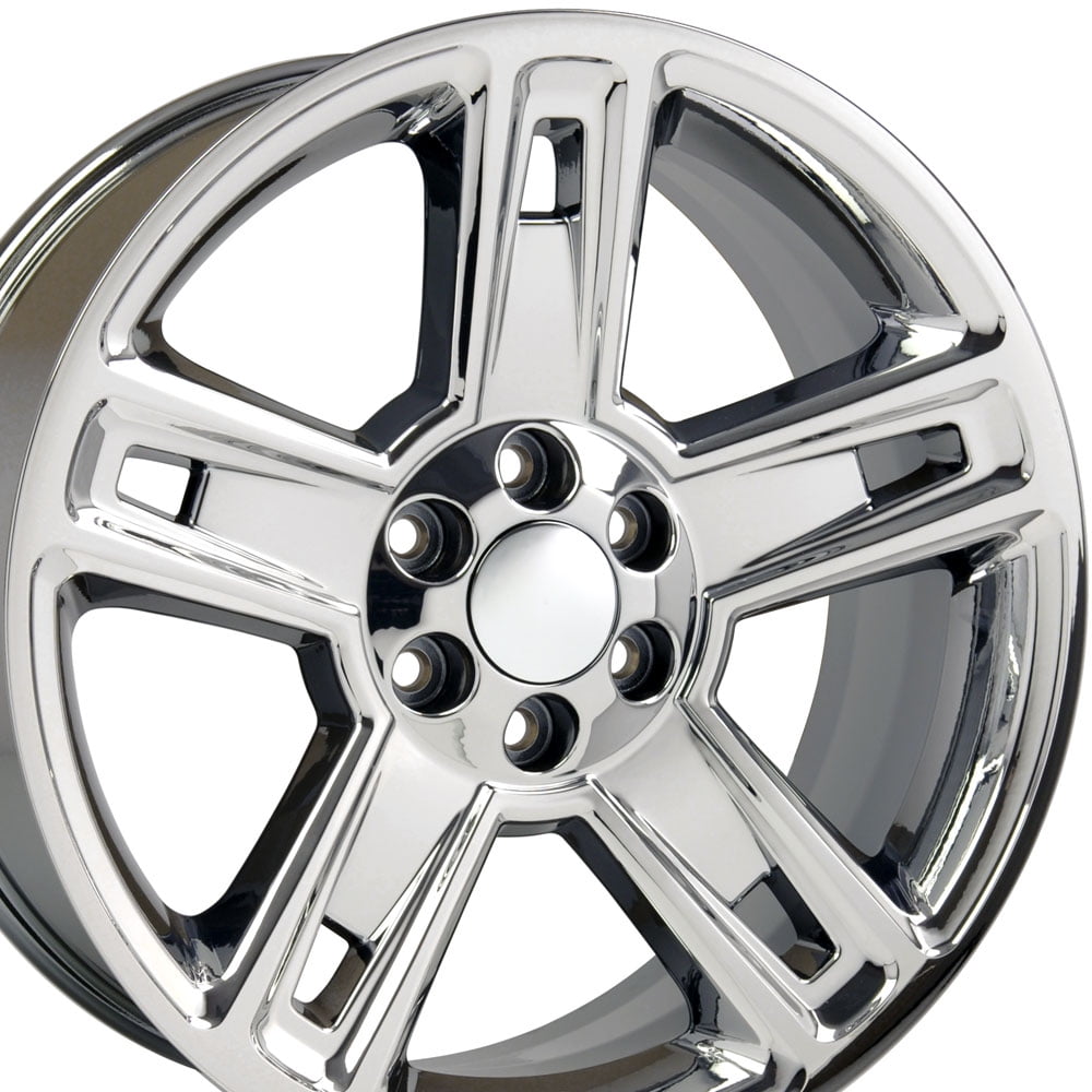 22x9 Wheels Fit GM Trucks 6 lug Chevy Silverado Style Chrome Rims