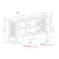 thumbnail image 2 of 58" Slatted Side Wood Console - Rustic Oak, 2 of 6