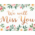 thumbnail image 4 of Floral Design Farewell Banner Elegant Style We Will Miss You Goodbye Decoration for Retirement Party Office Celebration Goodbye Event, 4 of 8