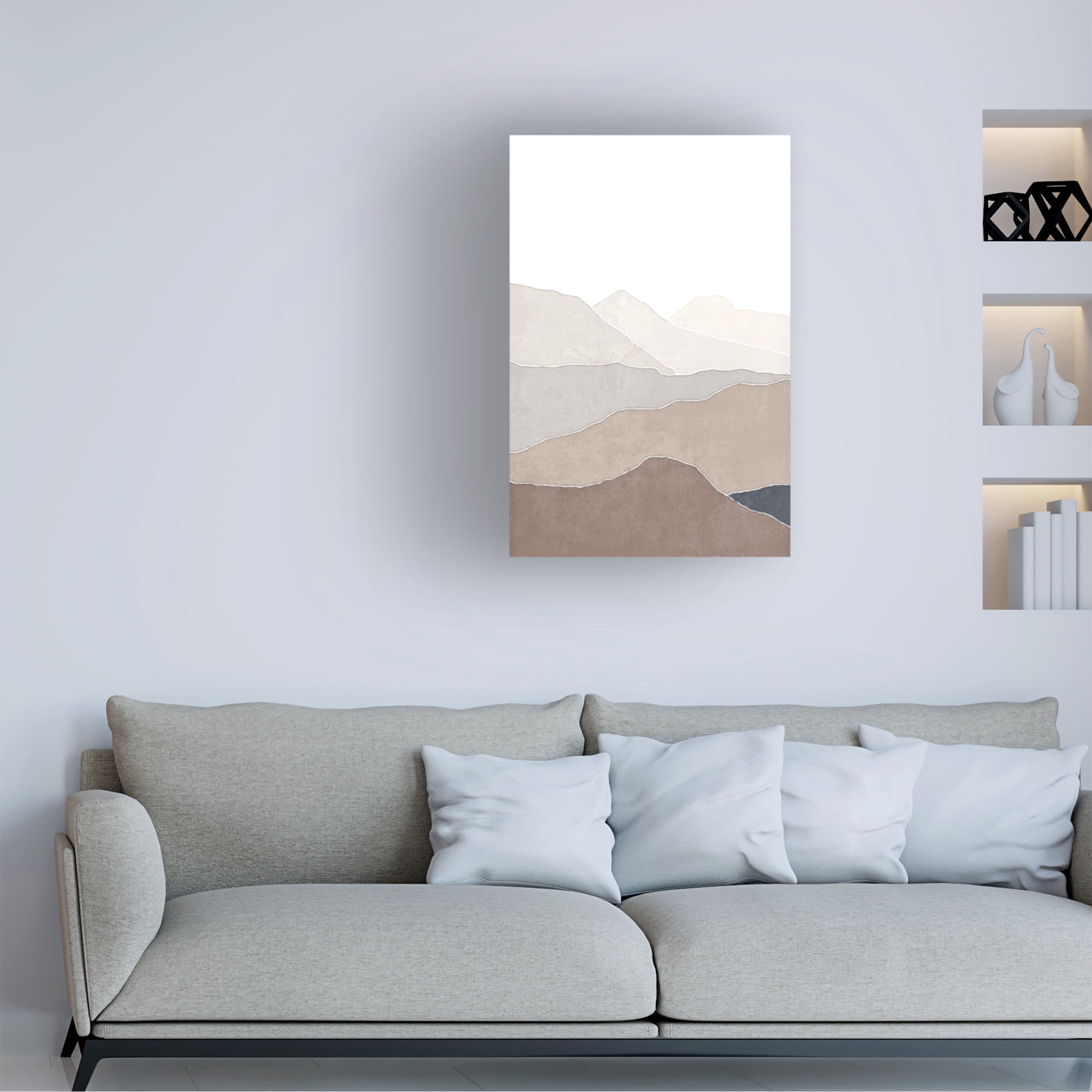 Melloi Art Prints 'Mountain and lake' Canvas Art