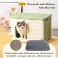 thumbnail image 3 of Pempet Plastic Cat House Waterproof Cat Shelter for Outdoor Indoor, 3 of 7